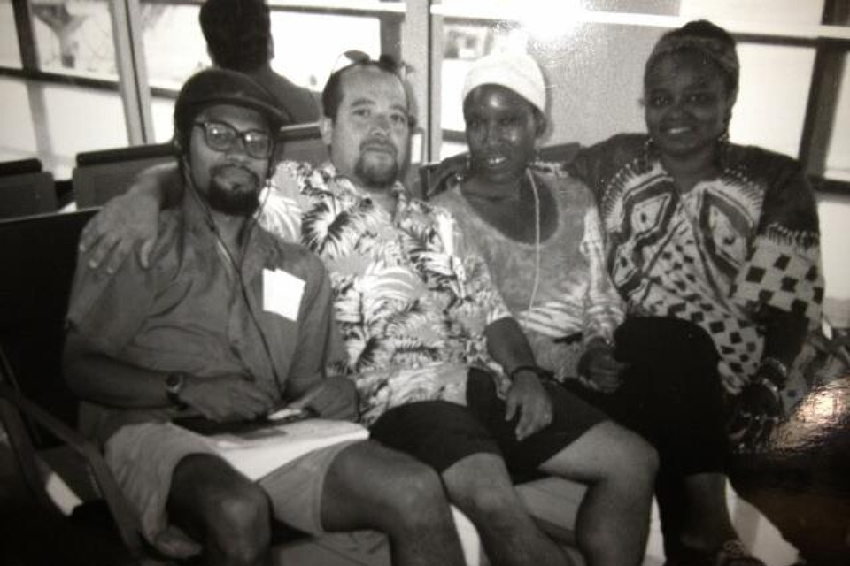 Director of Research Soul Brown with Cuban labor organizers