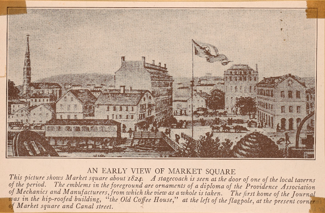 historical photo of Market Square in Providence