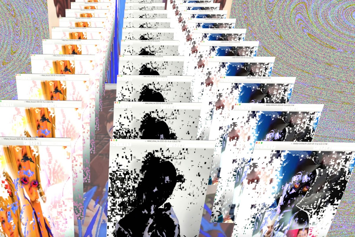 Chaotic imagery by Joon June Yoon MFA 20 DM, inspired by web trauma