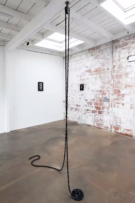 Running, rigging, wading (2019) installation by Dionne Lee