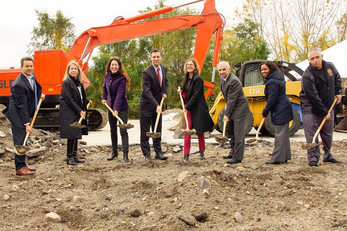 Officials break ground at the Olneyville Sheridan Small Homes construction site