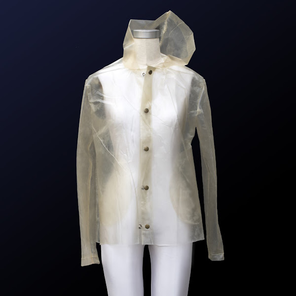 Petroleum-free raincoat by designer-researcher Charlotte McCurdy MID 18