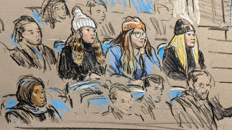 Bill Hennessy 79 PT courtroom sketch, attendees of the presidential impeachment trial
