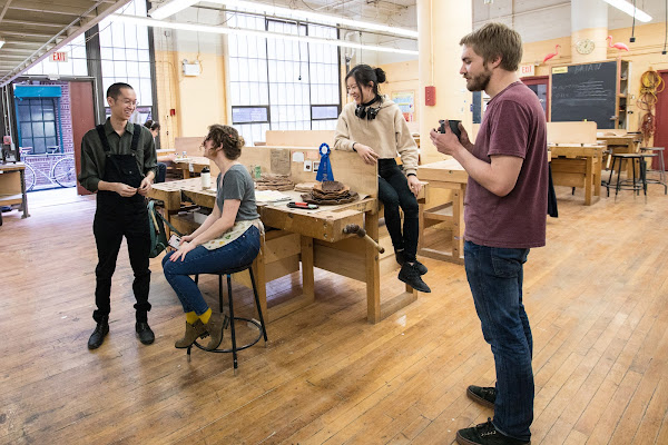 Students in a RISD studio