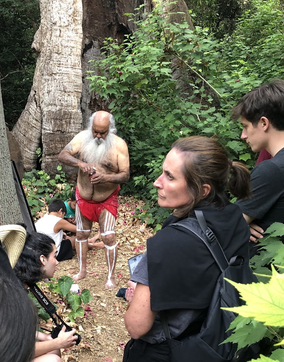 Students learning about the local terrain from the region’s Kaurna people