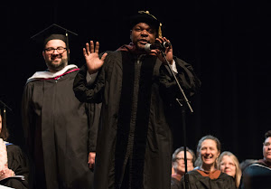 Painter Kehinde Wiley accepting his honorary degree