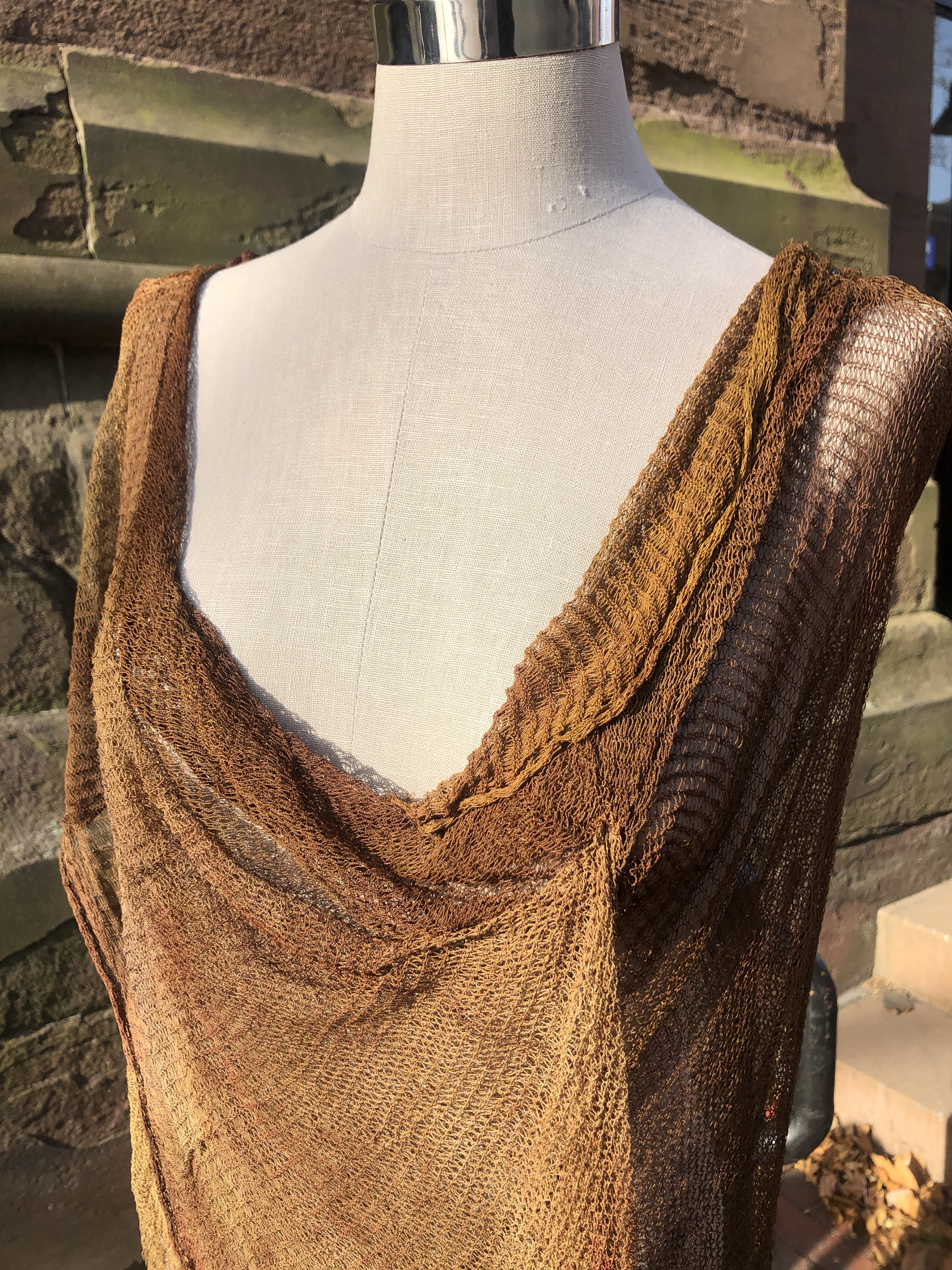 woven top on a body form
