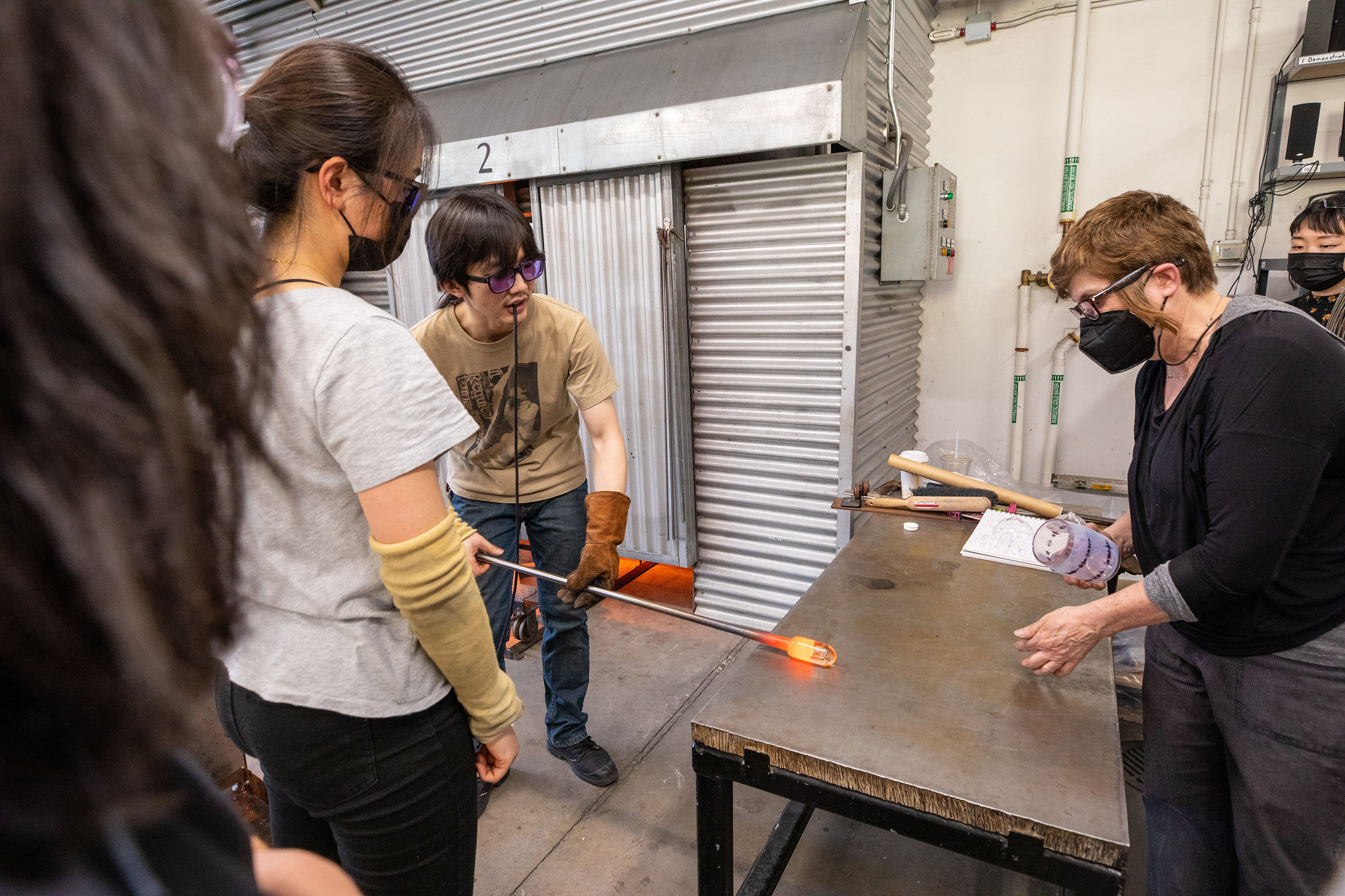 Jocelyne Prince in the hot shop