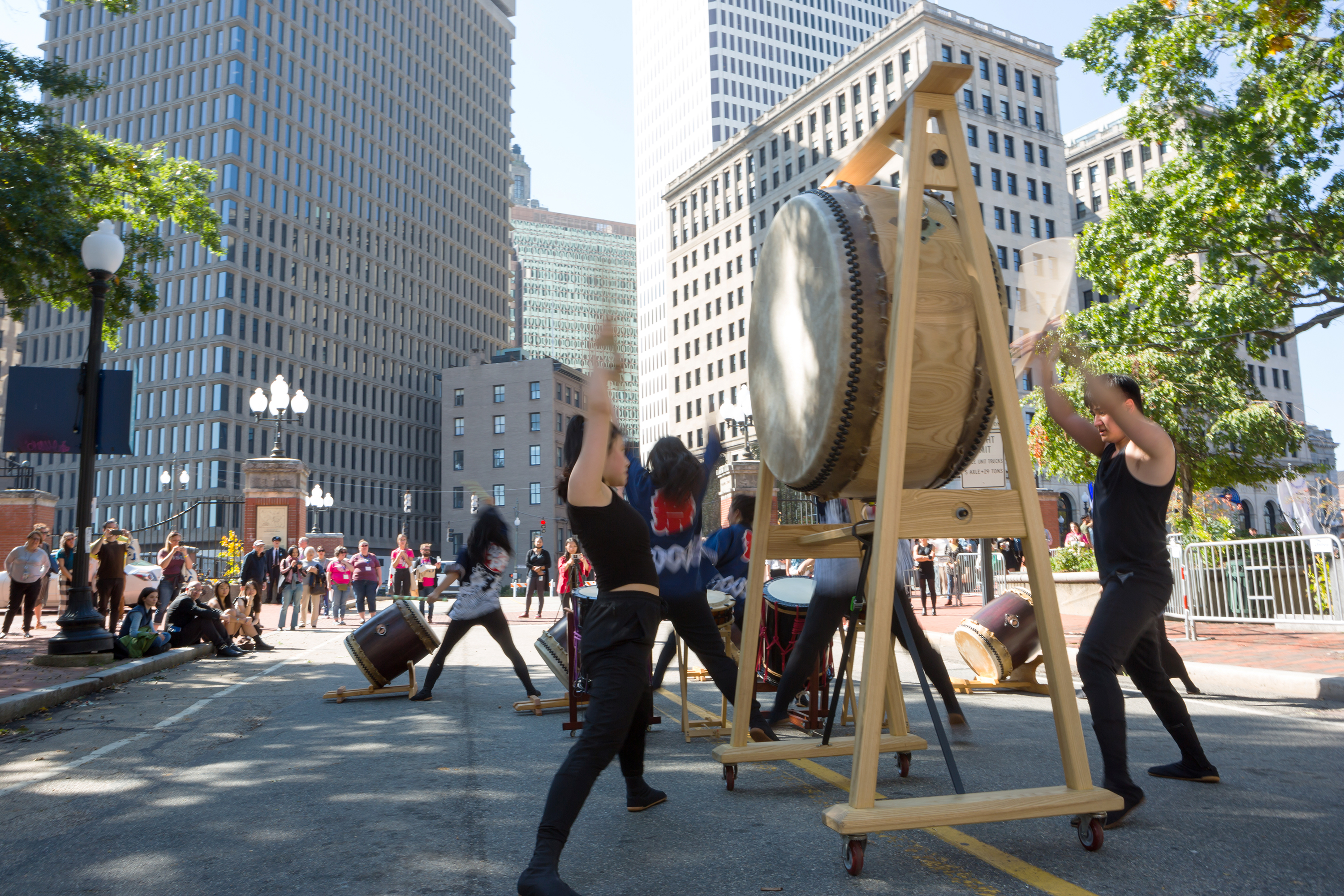 Gendo Taiko performs in Market Square