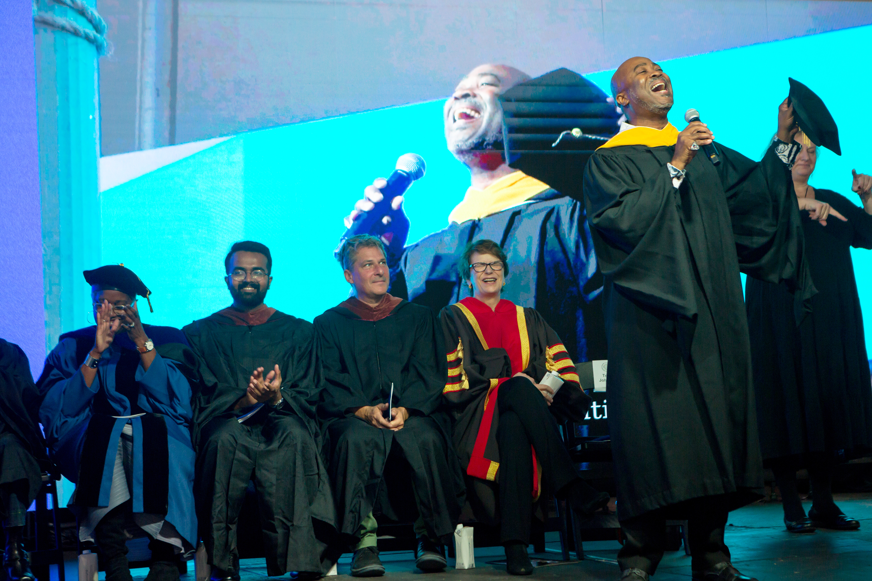 Tony Johnson performs at inauguration