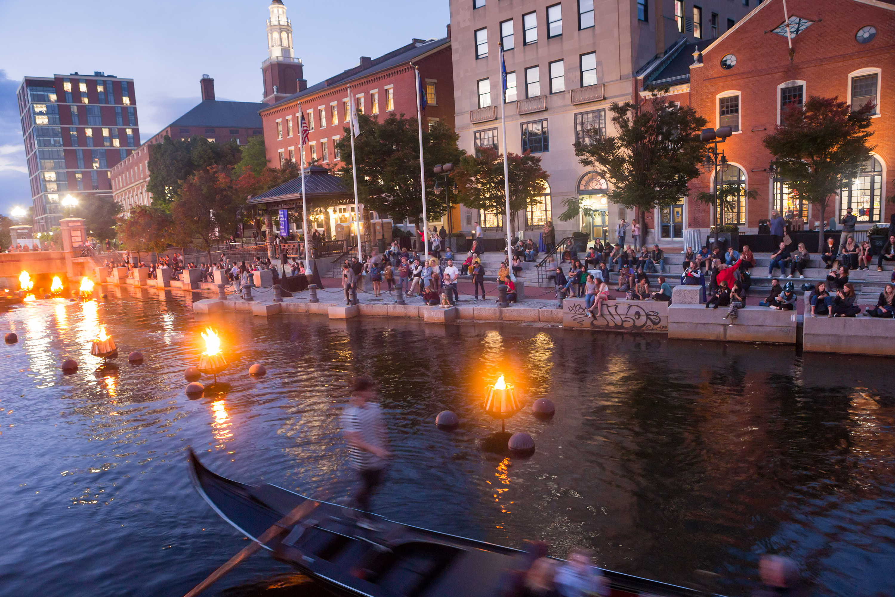 a special WaterFire lighting