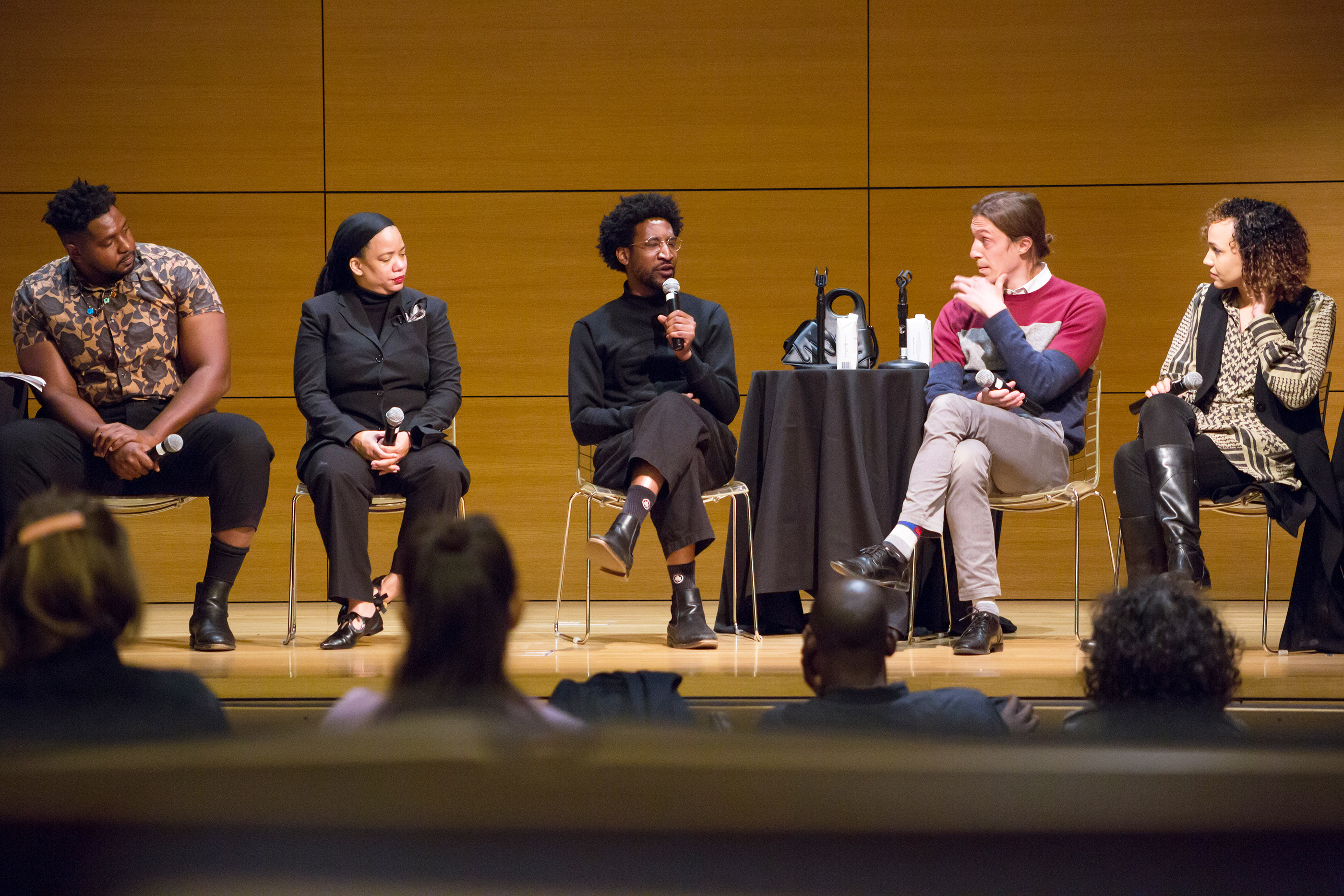 Derrick Woods-Morrow leads a panel