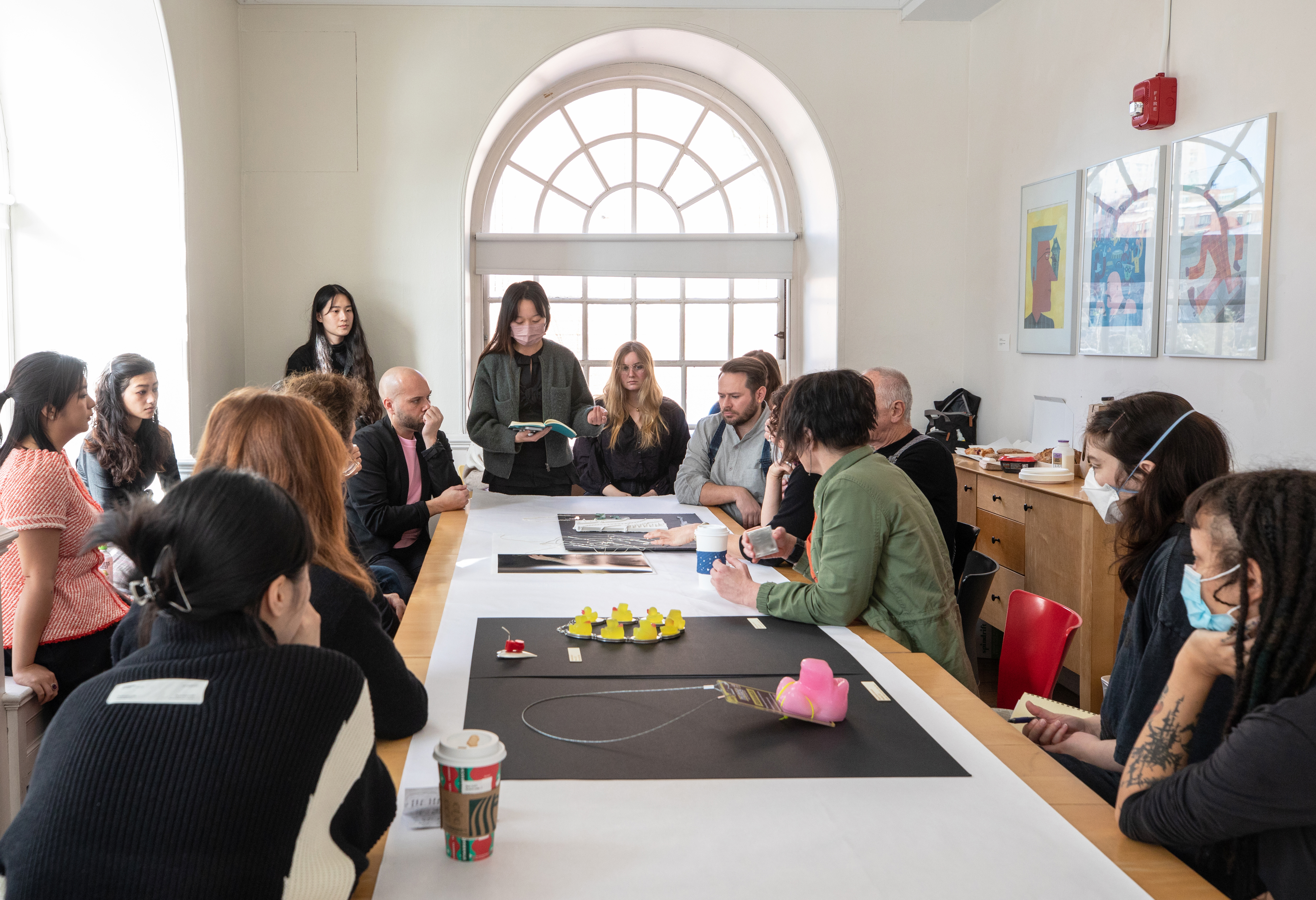 Jewelry + Metalsmithing critique in Market House