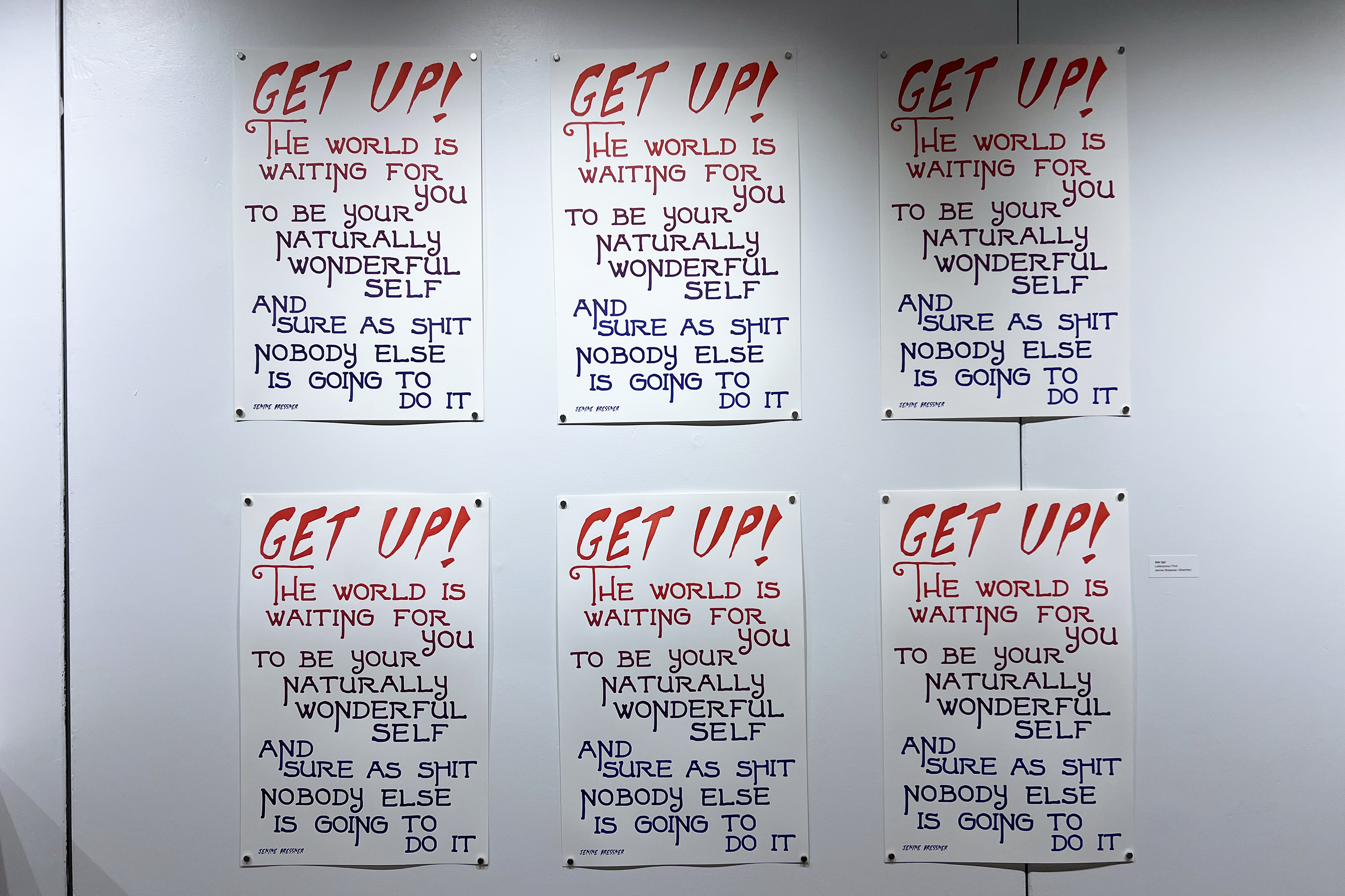 Get Up! A series of prints by Jenine Bressner