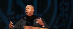 bryan stevenson at podium commencement 2019 speaker