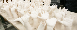 sculptures of hands