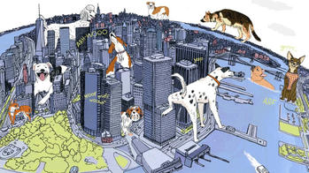 an Illustration of Manhattan by RISD Illustration alum Julia Rothman