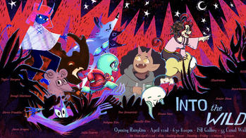 colorful poster featuring creatures real and imagined