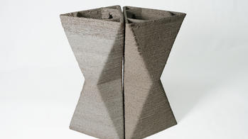 a pair of 3D-printed, modular vessels create a larger, symmetrical object