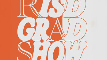 orange and white poster