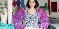 Isabel Hajian 19 AP sculpts bold shapes in preparation for New York Fashion Week