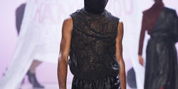 From Levi Campello's leather and fur collection at the NYFW show