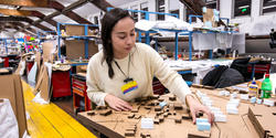 Student working in Architecture studio