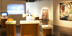 Land // Fill // Land, a multidisciplinary exhibition on view in the Gelman Student Exhibitions Gallery