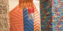 Summit Suite, an installation by Liz Collins 91 TX/MFA 99, derives from color and texture
