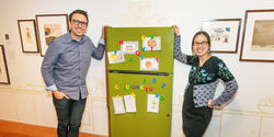 Author/illustrators Jarrett J. Krosoczka 99 IL and Grace Lin 96 IL