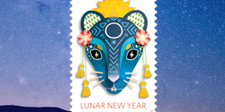 Lunar New Year "forever stamp," by Camille Chew MFA 20 PR, was commissioned by the US Postal Service (USPS)