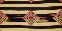 Diné (Navajo), Man's wearing blanket (Chief blanket, phase III), ca. 1865–80