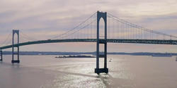 Pell Bridge at sunset