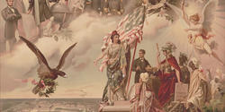 an image promoting pan-Americanism at the 1893 Chicago World's Fair