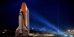 space shuttle at launch