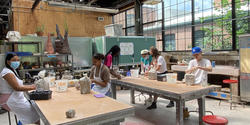 POD students at work in the Steel Yard