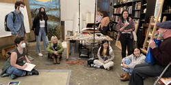 RISD students visit the studio of alum Walton Ford