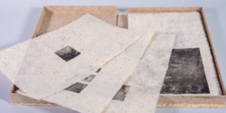 A book made of handmade mushroom paper