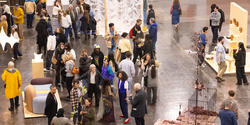 image shot from above of crowded opening night