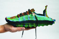 3D-woven shoe by Brooks Hagan MFA 02 TX, Claire Harvey 18 TX, and Emily Holtzman 18 TX