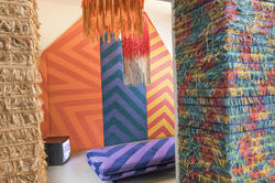 Summit Suite, an installation by Liz Collins 91 TX/MFA 99, derives from color and texture