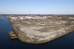 Phillipsdale Historic Village abandoned site (drone photo)