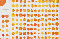 Orange dots piece created by online CE student