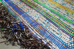 colorful weaving in process