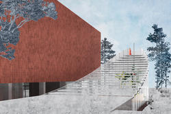 rendering of harm reduction center featuring natural light