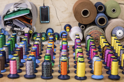 colorful spools of thread