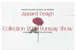 white Collection poster with a red rose