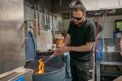 KP demonstrates proper torch technique
