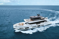 beautiful big yacht at sea