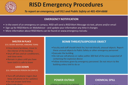 Detail of RISD Emergency Procedures poster